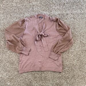 Adrianna Papell Taupe Knit Cardigan